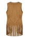 1970s Faux Suede Tassel Disco Vest Set - vintage outerwear, retro jacket, classic elegance for vintage lovers