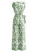 1970s Floral V-Neck Sleeveless Wide Leg Jumpsuit 4