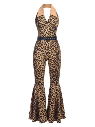 1970s Geometric Pattern Patchwork Halter Jumpsuit, vintage romper, retro jumpsuit - perfect for women who love vintage and retro fashion