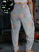 1970s Halloween Glowing Pumpkin Ghost Pajama Pants - vintage fashion, retro style