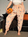 1970s Halloween Glowing Pumpkin Ghost Pajama Pants - vintage fashion, retro style