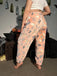 1970s Halloween Glowing Pumpkin Ghost Pajama Pants - vintage fashion, retro style