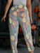 1970s Halloween Glowing Pumpkin Ghost Pajama Pants - vintage fashion, retro style