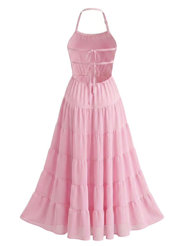 Elegant 1950s Vintage Halter Dress 1