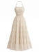 Elegant 1950s Vintage Halter Dress 5