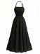 Elegant 1950s Vintage Halter Dress 7