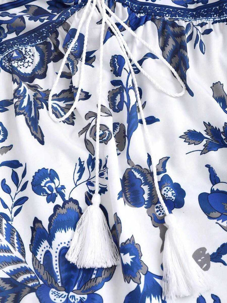 1970s Halter Ethnic Print Boho Dress - vintage dress, retro fashion