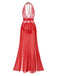 1970s Halter Sheer Lace Slit Long Nightgown — a 1970s silhouette that turns sidewalks into runways