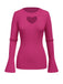 She finds her 1970s story in this 1970s Heart Cutout Knitted Solid Sweater
