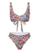 1970s Hippie Floral Wide Strap Swimsuit, vintage swimsuit, pin-up swimwear - perfect for women who love vintage and retro fashion