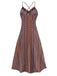 1970s Irregular Print Backless Boho Dress - vintage dress, retro fashion
