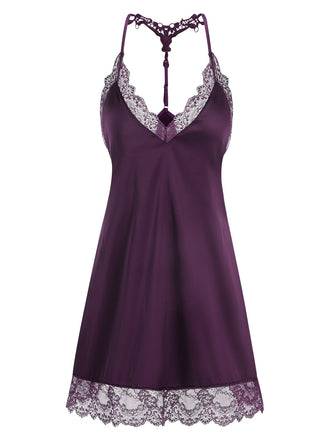 1970s Lace Patchwork Spaghetti Straps Nightgown: where 1970s romance meets her modern spirit