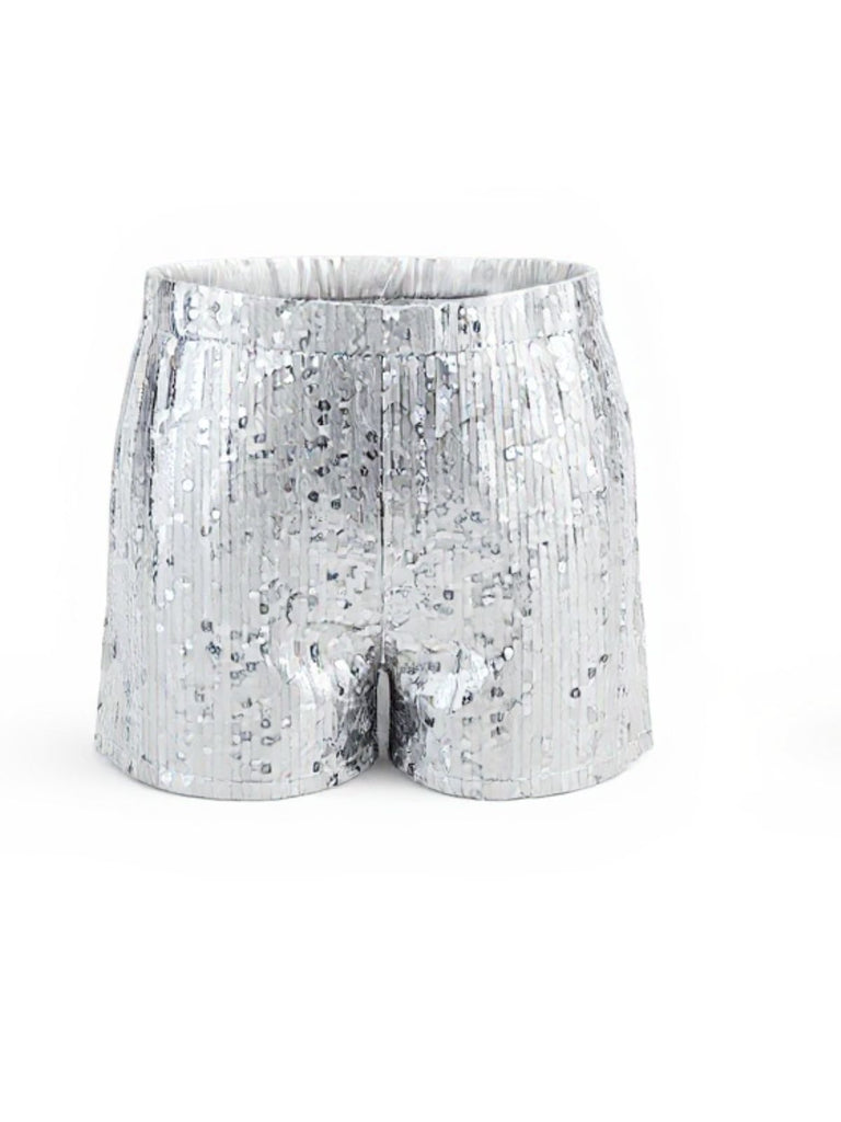 1970s Metallic Sequined Disco Shorts - vintage fashion, retro style