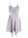 Lavender 1970s Lace Patchwork Stitching Butterfly Nightgown - vintage nightgown, retro sleepwear