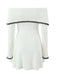 1970s Off-Shoulder Lace Knitted Dress - vintage dress, retro fashion