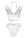 1970s Polka Dot Lace-Up Ruffled Bikini Set - vintage fashion, retro style