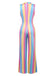1970s Rainbow Stripe Sleeveless Wide-Leg Jumpsuit - vintage jumpsuit, retro fashion