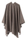 1970s Raw Edge Solid Belted Poncho: 1970s detail work for the woman who notices