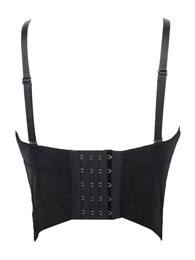 1970s Rhinestone Pearl Spaghetti Strap Corset Top - vintage fashion, retro style