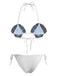 1970s Sequined Embellished Shell Triangle Bikini Set, vintage swimsuit, pin-up swimwear, retro beach style, women, elegant