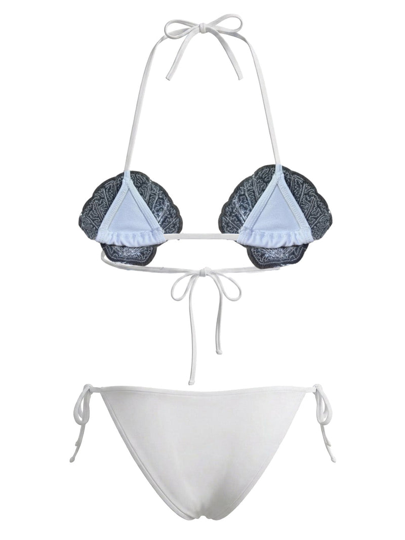 1970s Sequined Embellished Shell Triangle Bikini Set | Retro Stage