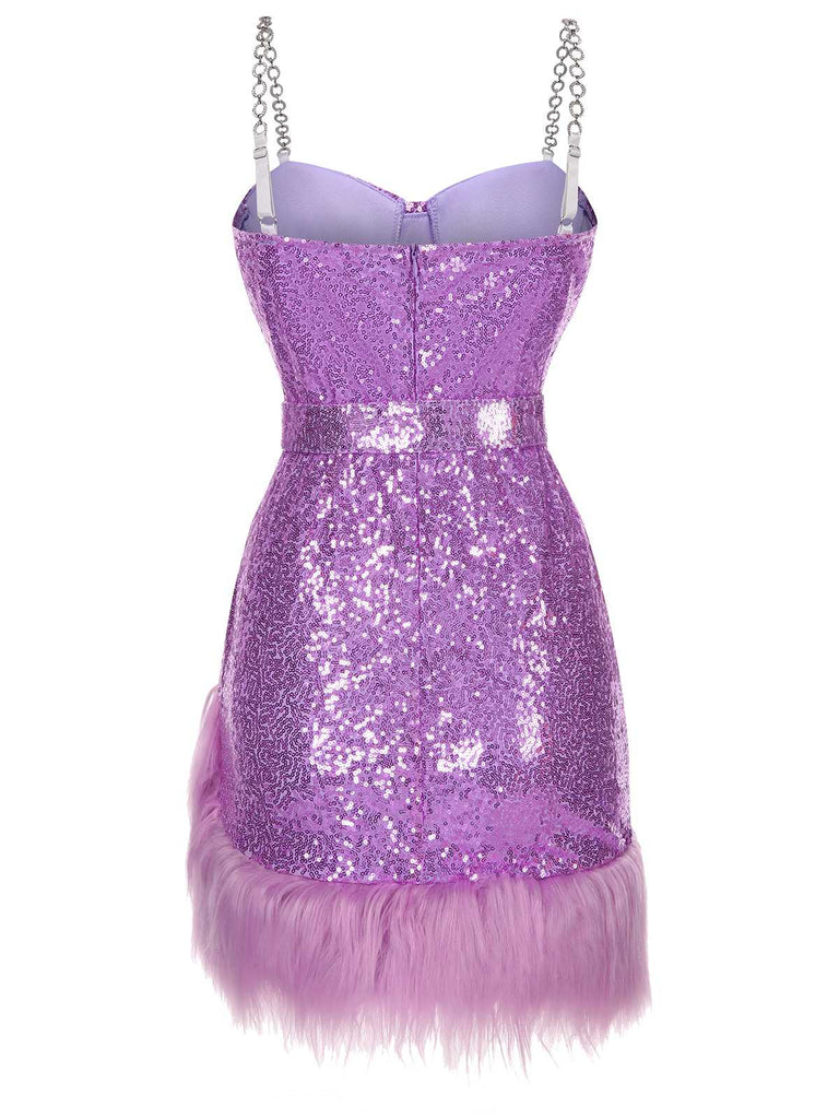 1970s Sequined Feather Spaghetti Strap Dress, vintage dress, retro fashion - perfect for women who love vintage and retro fashion