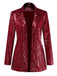 1970s Sequined Lapel Long Sleeve Jacket - vintage fashion, retro style