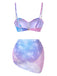 This 1970s Shell Pearl Chain Swimsuit & Cover-Up carries 1970s vacation dreams in every stitch