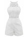1970s Sleeveless Round Neck Vintage Romper, vintage romper, retro jumpsuit - perfect for women who love vintage and retro fashion