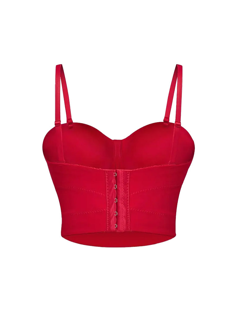 1970s Slip Crystal Cropped Bustier Top - vintage fashion, retro style