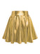 1970s Solid Disco Metallic Pleated Skirt - vintage skirt, retro style