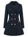 1970s Solid Lapel Double-Breasted Coat - vintage fashion, retro style