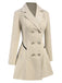 1970s Solid Lapel Double-Breasted Coat, vintage coat, retro outerwear - perfect for women who love vintage and retro fashion