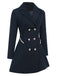 1970s Solid Lapel Double-Breasted Coat, vintage coat, retro outerwear - perfect for women who love vintage and retro fashion