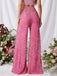 1970s Solid Sequined Disco Wide Leg Pants - vintage fashion, retro style