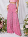 1970s Solid Sequined Disco Wide Leg Pants - vintage fashion, retro style