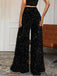 1970s Solid Sequined Disco Wide Leg Pants - vintage fashion, retro style