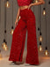 1970s Solid Sequined Disco Wide Leg Pants - vintage fashion, retro style