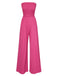 1970s Solid Sleeveless Smocked Bandeau Jumpsuit: timeless 1970s elegance she makes her own