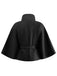 1970s Solid Turtlenecck Belted Cloak Jacket - vintage fashion, retro style
