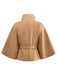 1970s Solid Turtlenecck Belted Cloak Jacket - vintage fashion, retro style