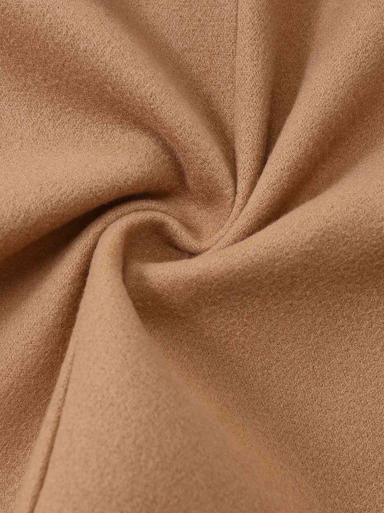 1970s Solid Turtlenecck Belted Cloak Jacket: 1970s tailoring for the woman who leads