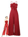 1970s Spaghetti Strap 3D Solid Jumpsuit - vintage jumpsuit, retro fashion
