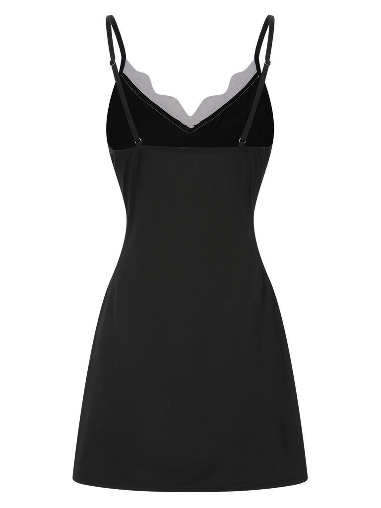 This 1970s Spaghetti Strap Bow Lace Patchwork Nightgown wraps her in 1970s elegance, one twirl at a time