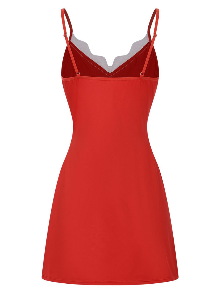 She slips into this 1970s Spaghetti Strap Bow Lace Patchwork Nightgown and suddenly it's a 1970s daydream