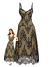 Black 1940s Lace Cami Classic Dress