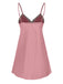 She slips into this 1970s Spaghetti Strap Lace Patchwork Nightgown and suddenly it's a 1970s daydream