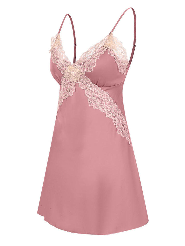 1970s Spaghetti Strap Lace Patchwork Nightgown: where 1970s romance meets her modern spirit