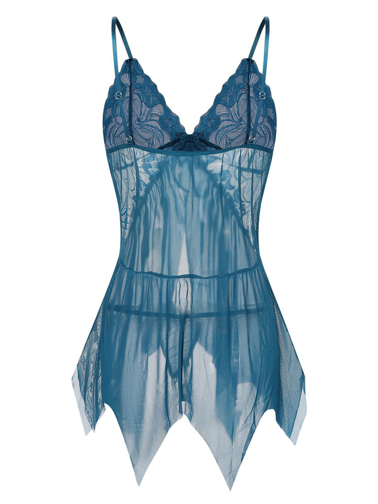 1970s Spaghetti Strap Lace Sheer Sleepwear — 1970s intimates that whisper secrets only she knows