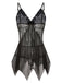 This 1970s Spaghetti Strap Lace Sheer Sleepwear is 1970s romance against her skin